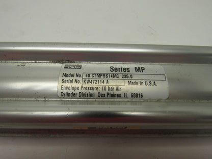 Parker 40 CTMPRS14MC 235.0 Pneumatic Air Cylinder 40mm Bore 235mm Stroke 10 Bar