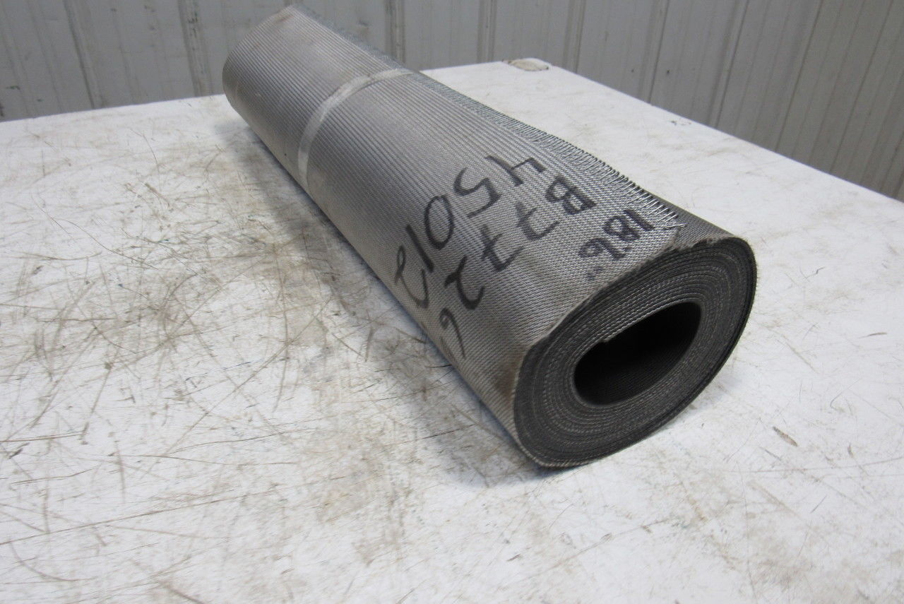 26" Nylon Woven Back Longitudinal Ribbed Top Conveyor Belt 0.079"T x 18'6"