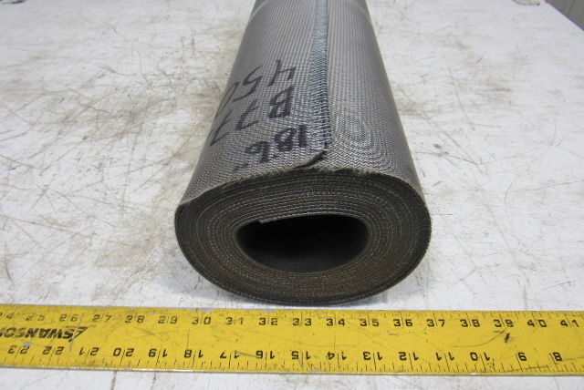 26" Nylon Woven Back Longitudinal Ribbed Top Conveyor Belt 0.079"T x 18'6"