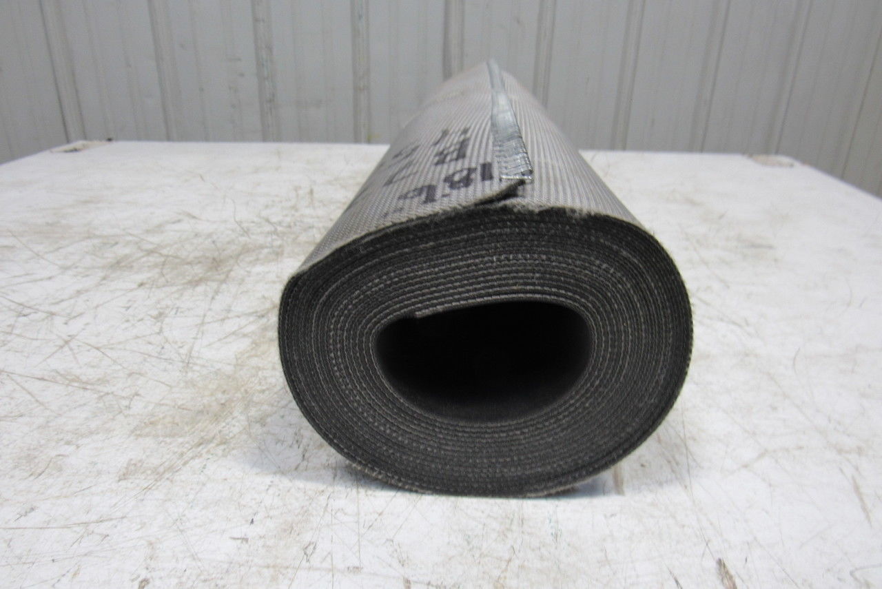 26" Nylon Woven Back Longitudinal Ribbed Top Conveyor Belt 0.079"T x 18'6"
