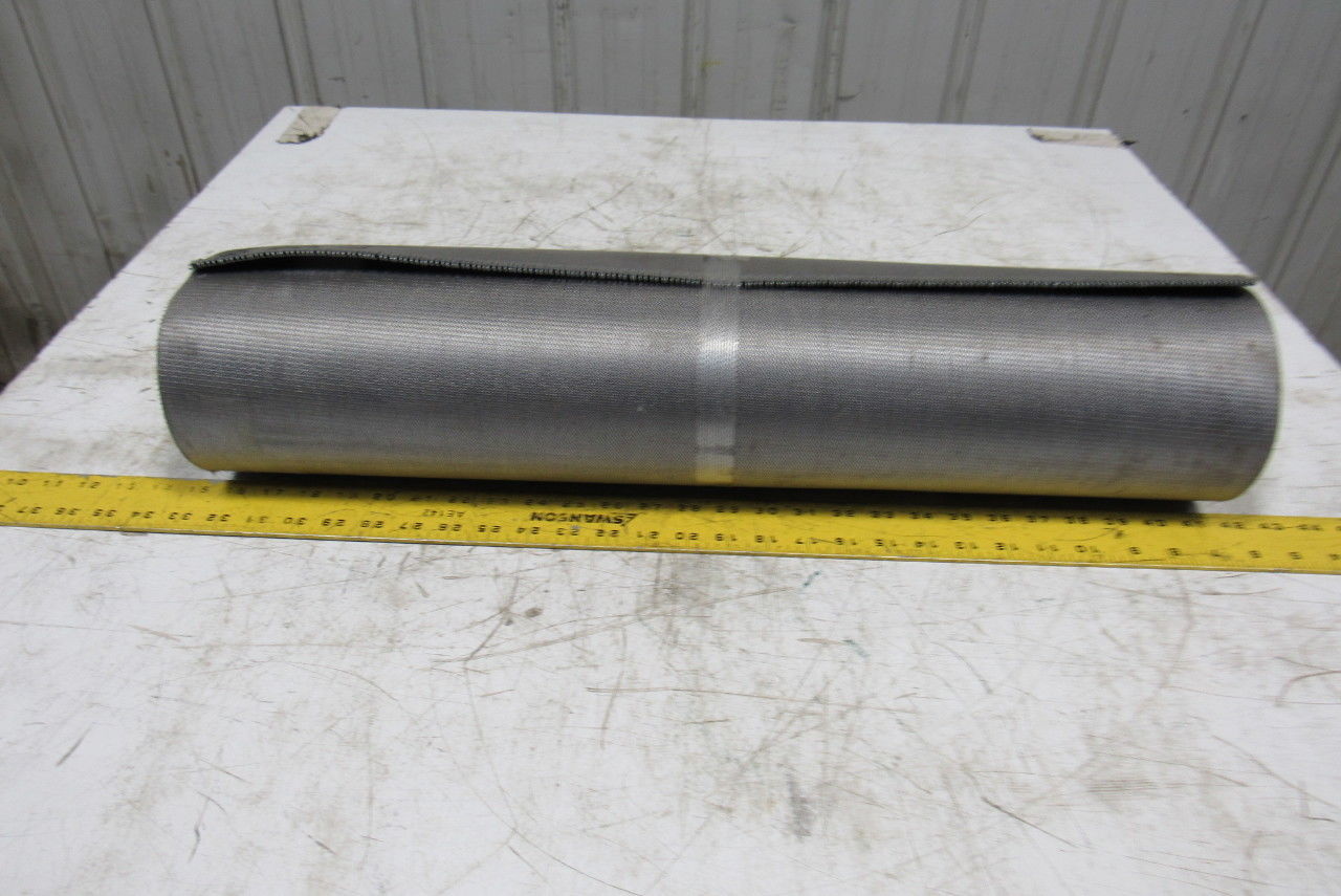 26" Nylon Woven Back Longitudinal Ribbed Top Conveyor Belt 0.079"T x 18'6"