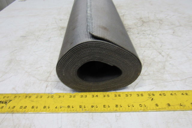 26" Nylon Woven Back Longitudinal Ribbed Top Conveyor Belt 0.079"T x 18'6"