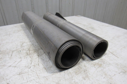 26" Woven Back 2 Ply Longitudinal Ribbed Conveyor Belt 0.103"T 2 Pcs. 40" 95"