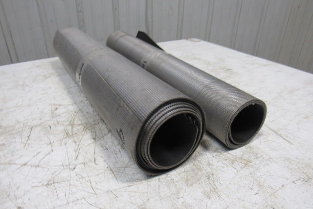 26" Woven Back 2 Ply Longitudinal Ribbed Conveyor Belt 0.103"T 2 Pcs. 40" 95"
