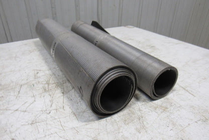 26" Woven Back 2 Ply Longitudinal Ribbed Conveyor Belt 0.103"T 2 Pcs. 40" 95"
