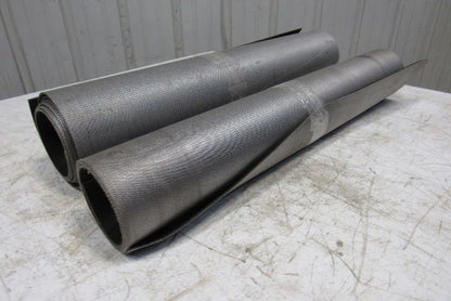 26" Woven Back 2 Ply Longitudinal Ribbed Conveyor Belt 0.103"T 2 Pcs. 40" 95"