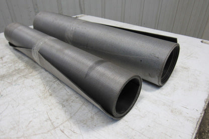 26" Woven Back 2 Ply Longitudinal Ribbed Conveyor Belt 0.103"T 2 Pcs. 40" 95"