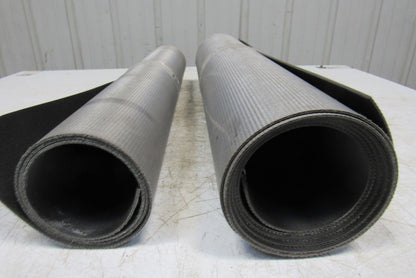 26" Woven Back 2 Ply Longitudinal Ribbed Conveyor Belt 0.103"T 2 Pcs. 40" 95"