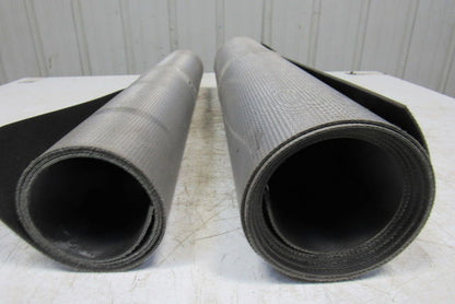 26" Woven Back 2 Ply Longitudinal Ribbed Conveyor Belt 0.103"T 2 Pcs. 40" 95"