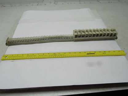 Allen Bradley 1492 Style F & CE 35 Terminal Blocks & 11 Fuse On 24" Din Rail