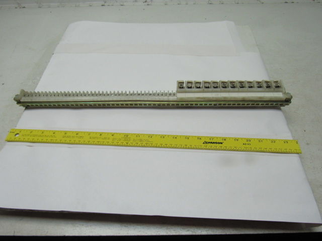 Allen Bradley 1492 Style F & CE 35 Terminal Blocks & 11 Fuse On 24" Din Rail