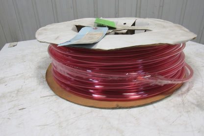 1A-005-25 3/8" x .245" Polyurethane Tubing 90A Transparent Red 436'