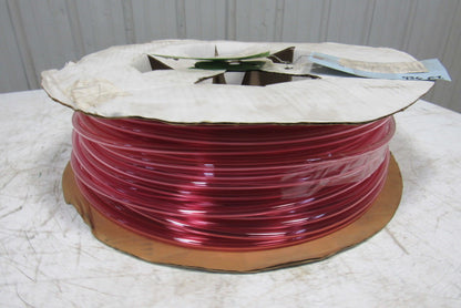 1A-005-25 3/8" x .245" Polyurethane Tubing 90A Transparent Red 436'