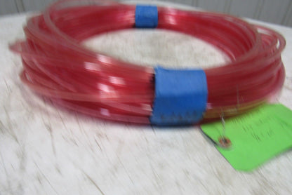 1A-005-25 3/8" x .245" Polyurethane Tubing 90A Transparent Red 114'