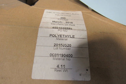1/2" x 0.62" Black Polyethylene Airline Tubing 196'