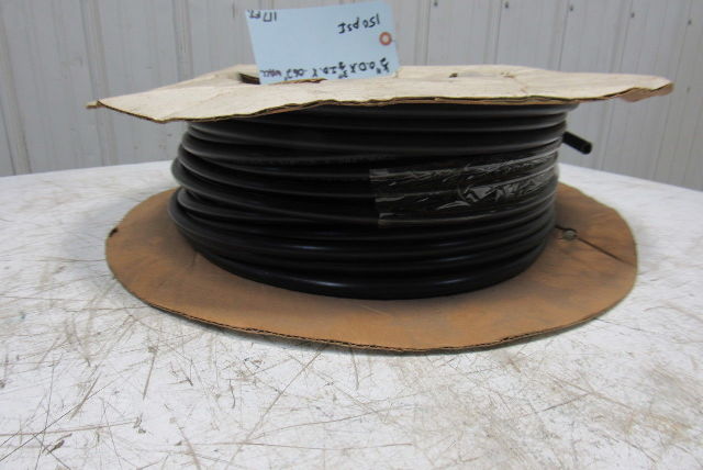 Freelin Wade 1/2" x 3/8" ID 0.62" Wall Black Polyethylene Airline Tubing 117'