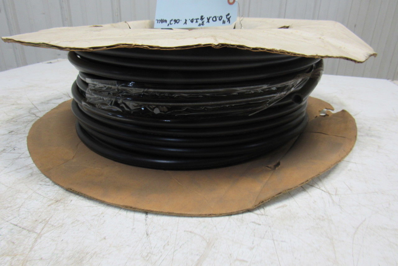 Freelin Wade 1/2" x 3/8" ID 0.62" Wall Black Polyethylene Airline Tubing 117'