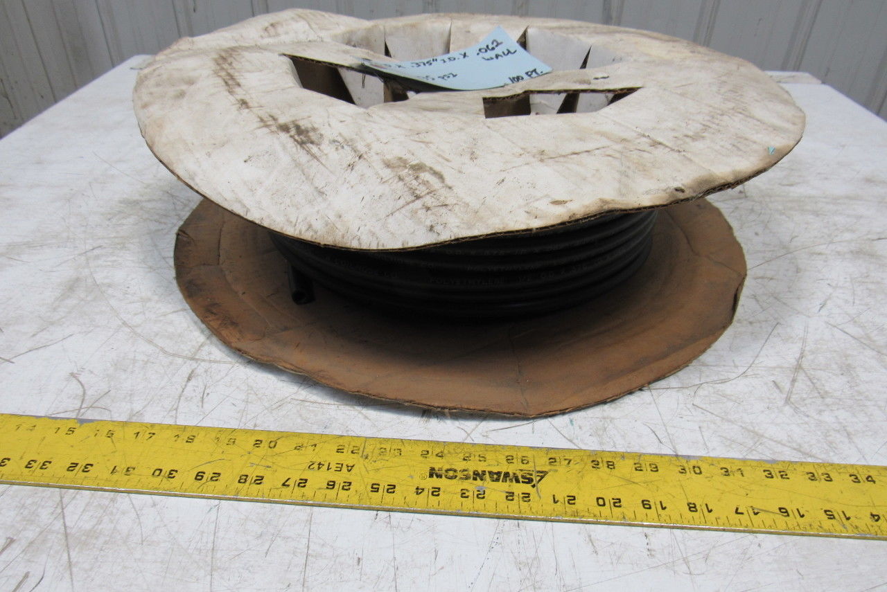 Freelin Wade 1/2" OD x 0.62" Wall Black Polyethylene Airline Tubing 135PSI 100'