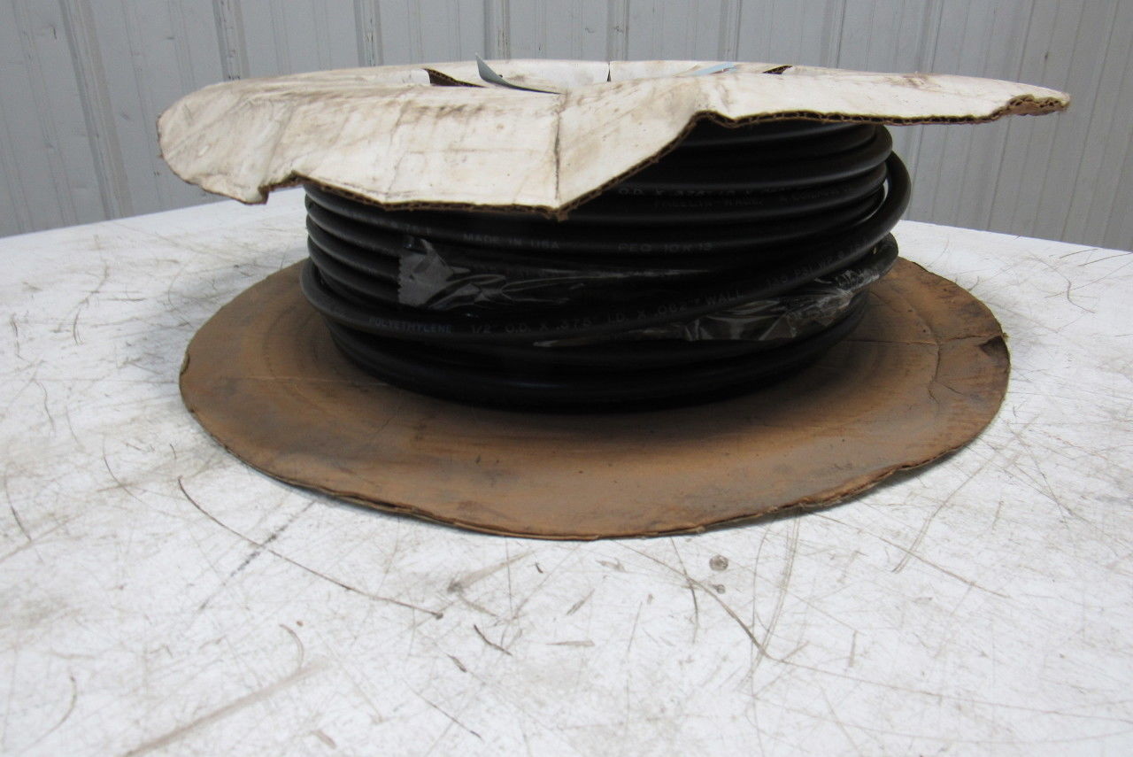 Freelin Wade 1/2" OD x 0.62" Wall Black Polyethylene Airline Tubing 135PSI 100'