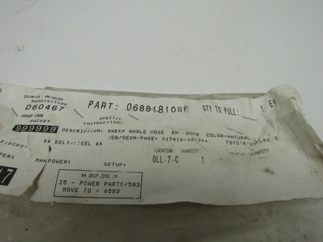 Dematic 06881-81086 Conveyor Sweep Angle Nose Right Hand Divert