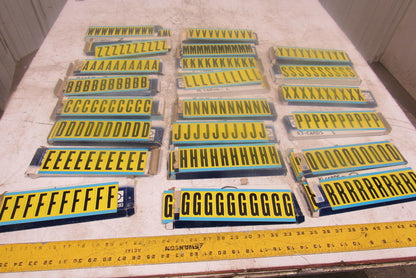 Brady 3440 2" Black On Yellow Repositionable  Marker Alphabet Huge Lot See Info