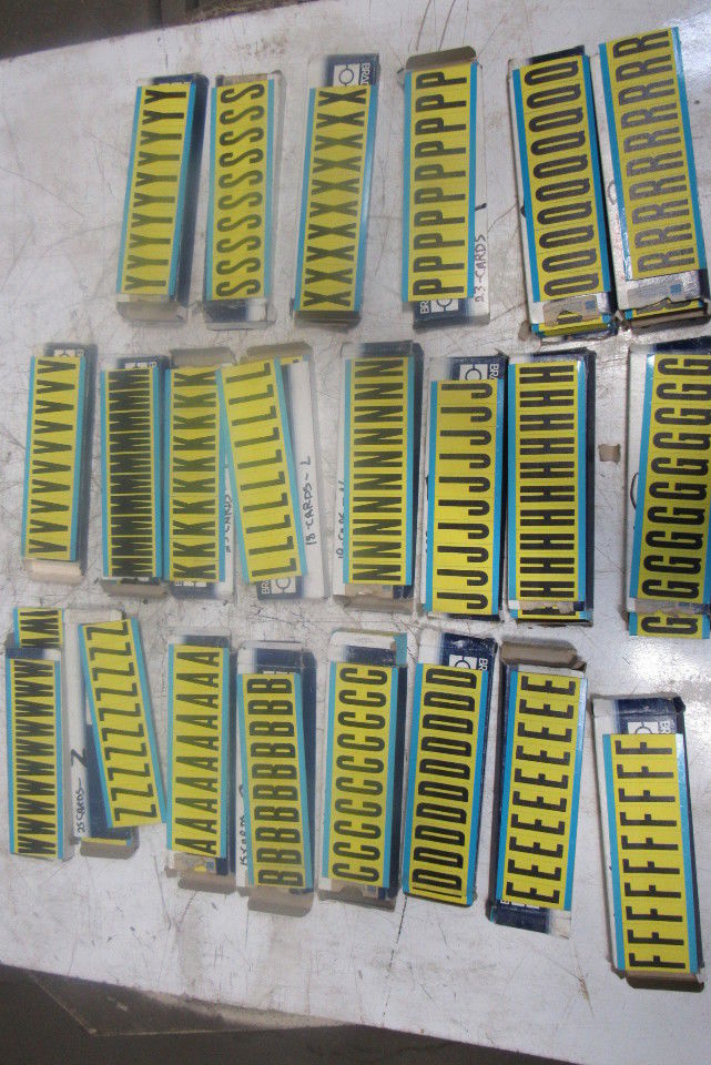 Brady 3440 2" Black On Yellow Repositionable  Marker Alphabet Huge Lot See Info