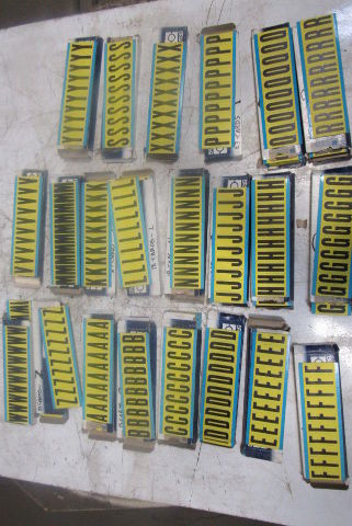 Brady 3440 2" Black On Yellow Repositionable  Marker Alphabet Huge Lot See Info