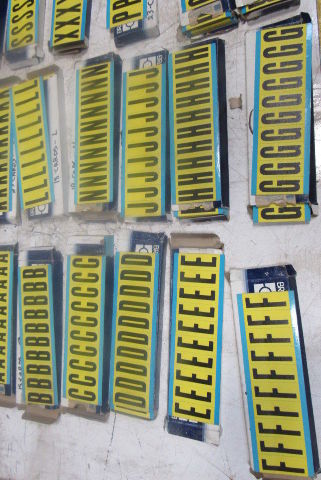 Brady 3440 2" Black On Yellow Repositionable  Marker Alphabet Huge Lot See Info
