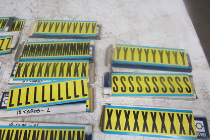 Brady 3440 2" Black On Yellow Repositionable  Marker Alphabet Huge Lot See Info