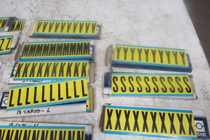 Brady 3440 2" Black On Yellow Repositionable  Marker Alphabet Huge Lot See Info