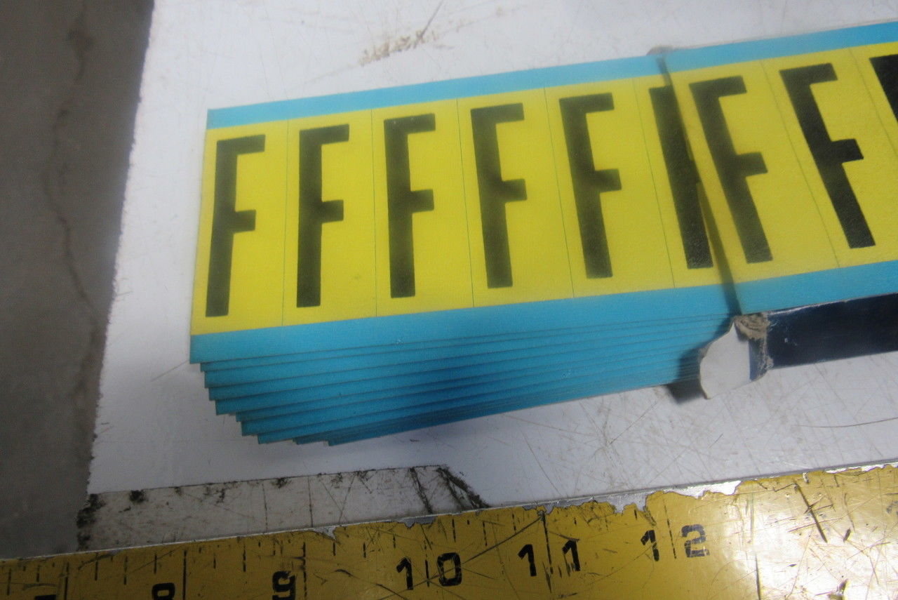Brady 3440 2" Black On Yellow Repositionable  Marker Alphabet Huge Lot See Info