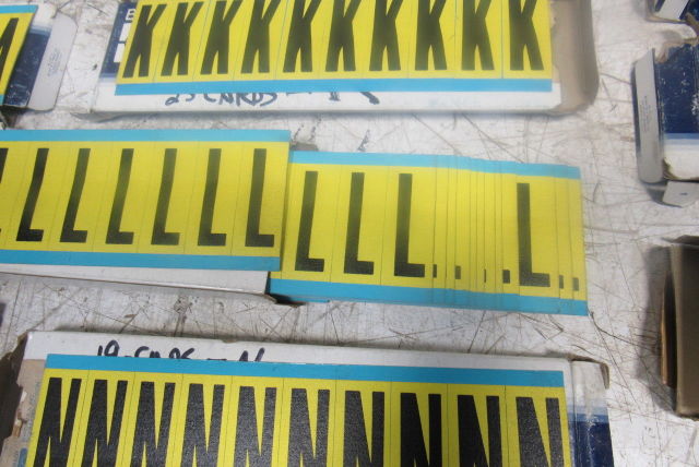 Brady 3440 2" Black On Yellow Repositionable  Marker Alphabet Huge Lot See Info