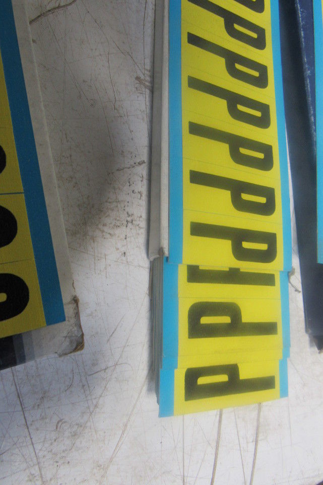 Brady 3440 2" Black On Yellow Repositionable  Marker Alphabet Huge Lot See Info