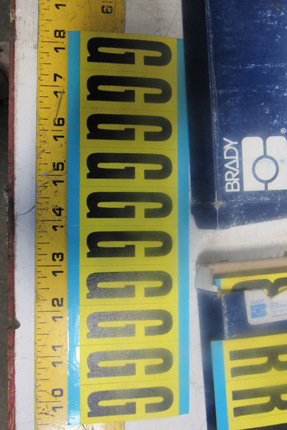 Brady 3440 2" Black On Yellow Repositionable  Marker Alphabet Huge Lot See Info