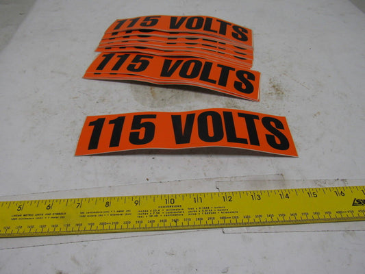 9" x 2-1/4" 115 Volts Conduit Marker Sticker Lot Of 23