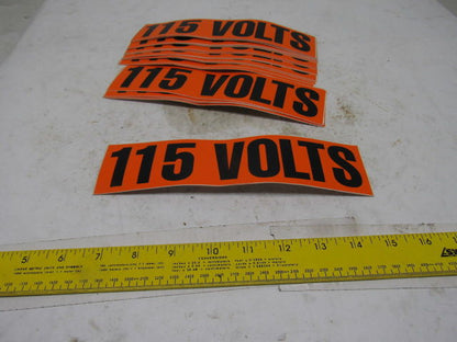 9" x 2-1/4" 115 Volts Conduit Marker Sticker Lot Of 23