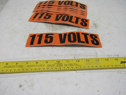 9" x 2-1/4" 115 Volts Conduit Marker Sticker Lot Of 23