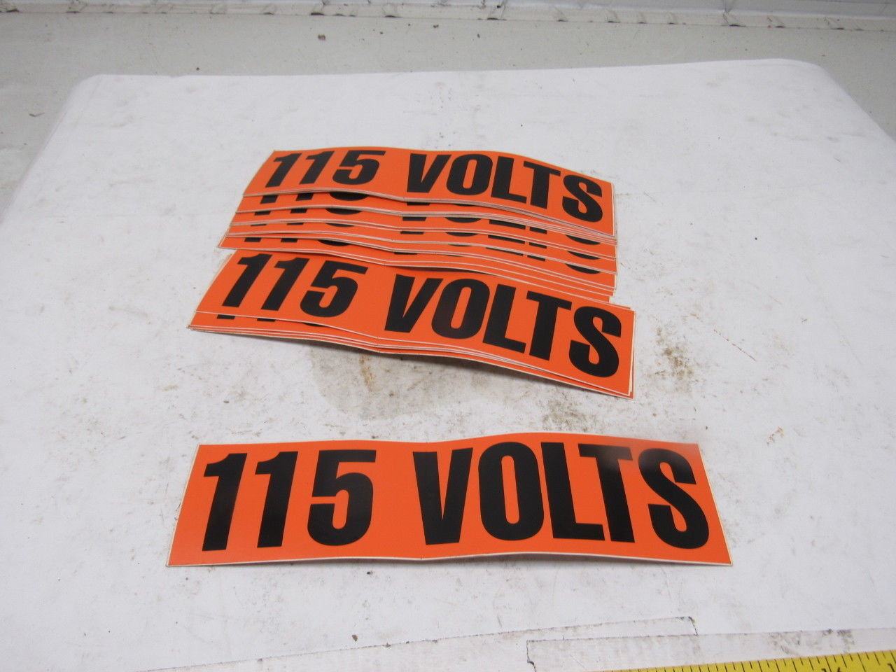9" x 2-1/4" 115 Volts Conduit Marker Sticker Lot Of 23