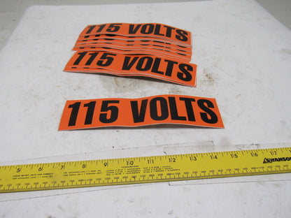 9" x 2-1/4" 115 Volts Conduit Marker Sticker Lot Of 23