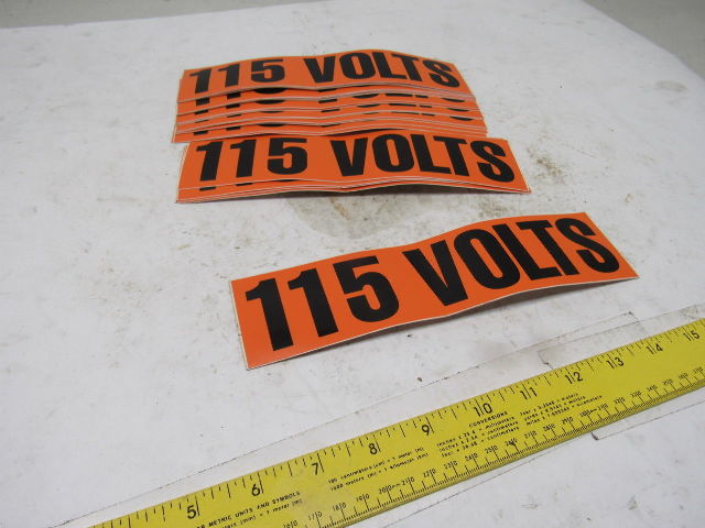 9" x 2-1/4" 115 Volts Conduit Marker Sticker Lot Of 23