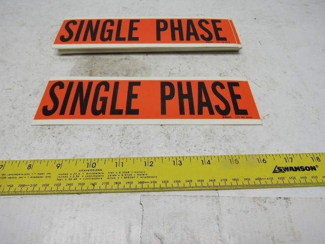 Brady 44129 9" x 2-1/4" Single Phase Conduit Box Marker Label Lot Of 25