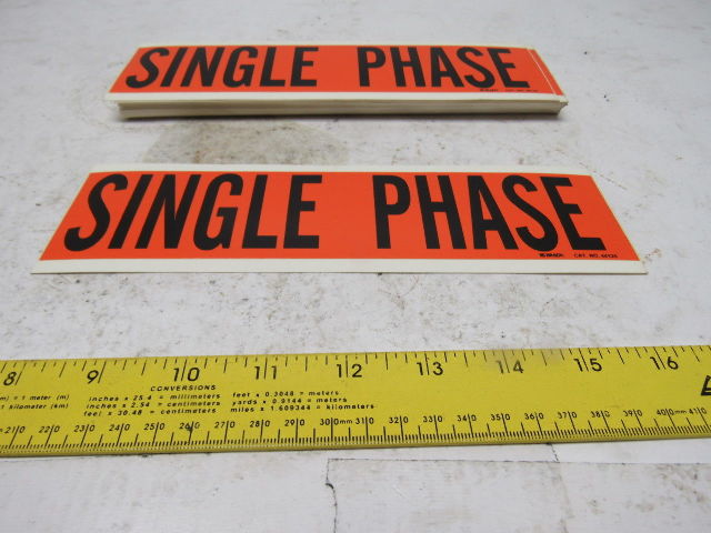 Brady 44129 9" x 2-1/4" Single Phase Conduit Box Marker Label Lot Of 25