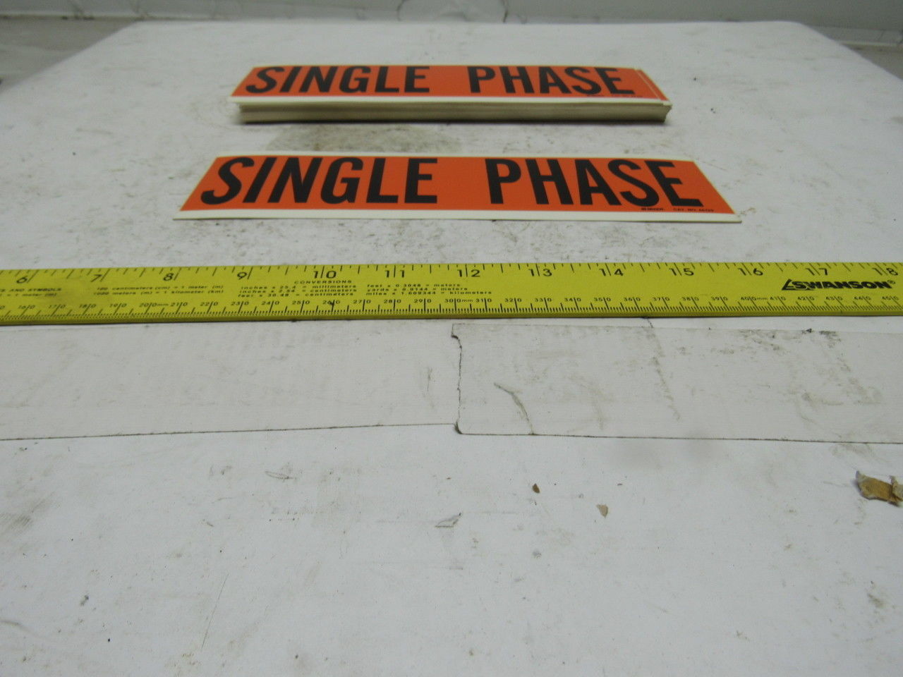 Brady 44129 9" x 2-1/4" Single Phase Conduit Box Marker Label Lot Of 25