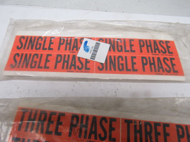 Misc. 4-1/2" x 1" 240 Volts 120/208 Volts Single 3 Phase Markers Lot Of 23