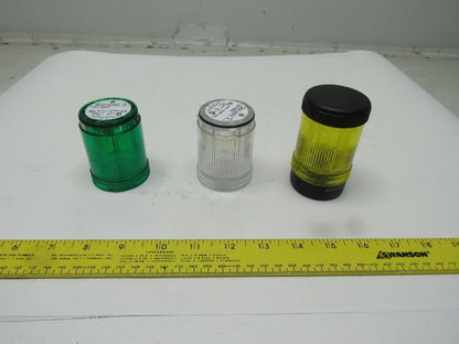 Allen Bradley 855E-00XN3 00XN7 Steady LED Stack Light Tower Green Yellow Clear