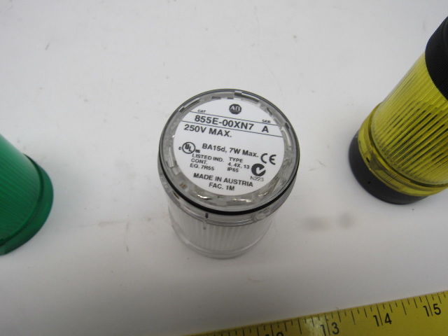 Allen Bradley 855E-00XN3 00XN7 Steady LED Stack Light Tower Green Yellow Clear
