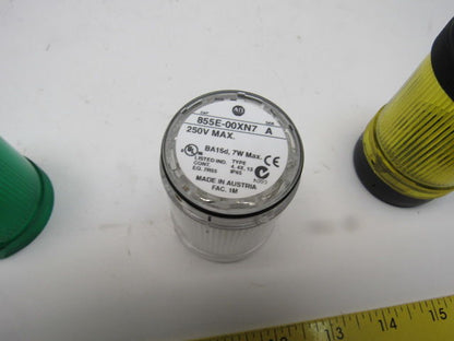 Allen Bradley 855E-00XN3 00XN7 Steady LED Stack Light Tower Green Yellow Clear