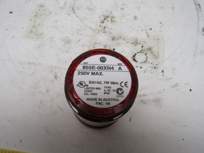 Allen Bradley 855E-00XN4 250V Max Steady RED Stack Light Lens