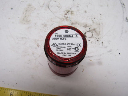 Allen Bradley 855E-00XN4 250V Max Steady RED Stack Light Lens