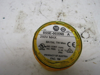 Allen Bradley 855E-00XN8 250V Max Steady YELLOW Stack Light Lens